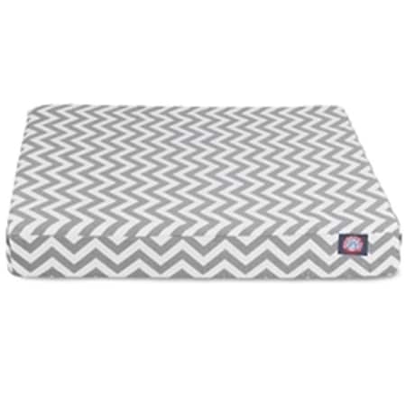 Majestic Pet Gray Chevron Large Orthopedic Memory Foam Rectangle Dog Bed 78899551628